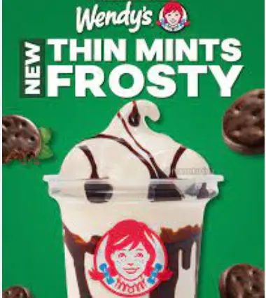 wendys thin vanila mint frosty